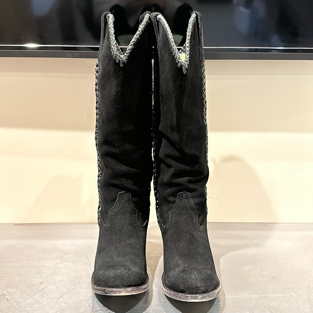 Lane PJ Black Suede Boots